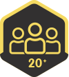 Badge when reaching the top 20 members of the month