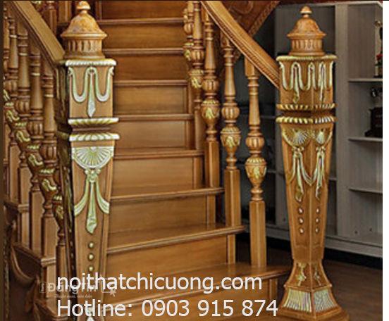 Đồ gỗ nội thất - Thiết kế trụ cầu thang, cầu thang đẹp - Bảo hành 5 năm