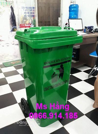 Thùng rác công cộng 120 lít,thùng rác trường học 120 lít giá rẻ
