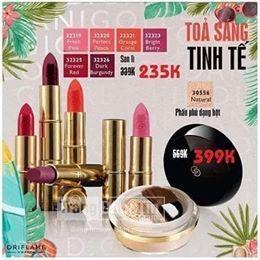 Son lì Giordani Gold Iconic Matte Lipstick SPF 12,  Oriflame – Phấn phủ dạng bột oriflame Giordani Gold Invisible Touch Loose Powder