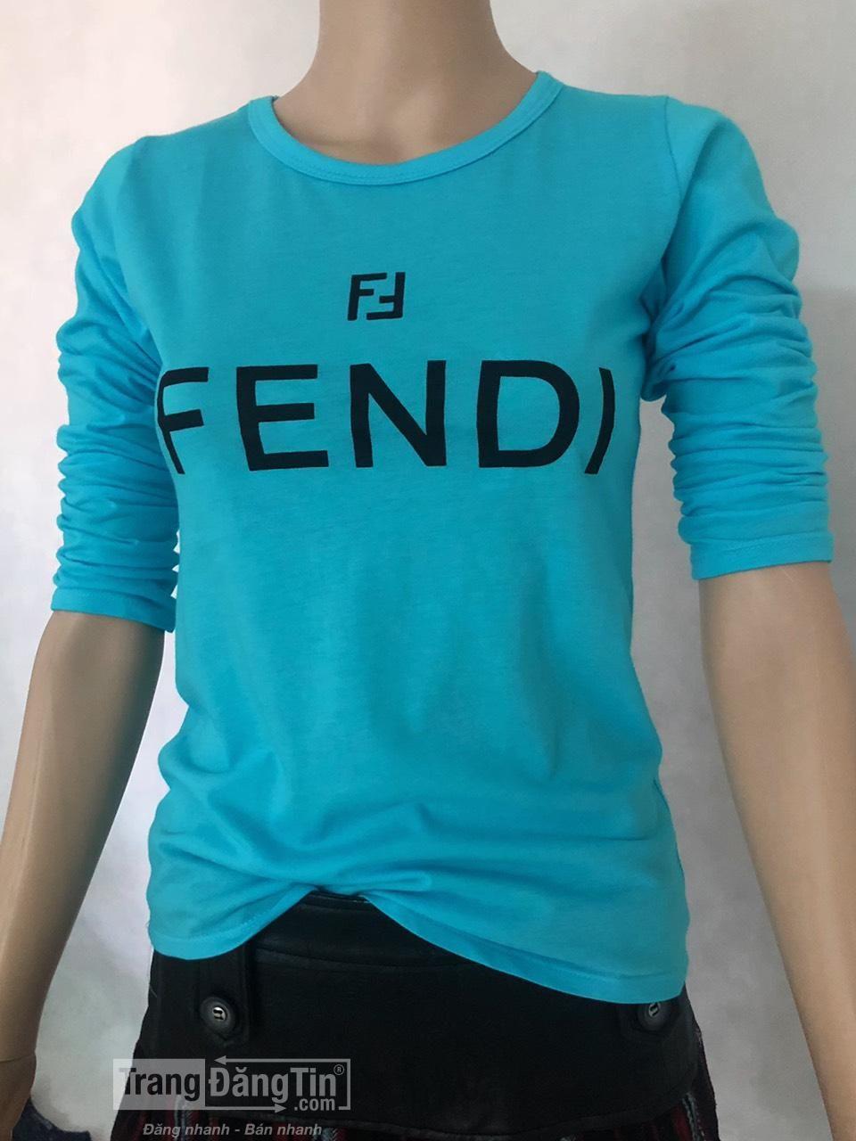 Áo thun cotton in chữ FENDI giá sỉ cực rẻ chỉ 2x, hàng chia ri 9 màu.