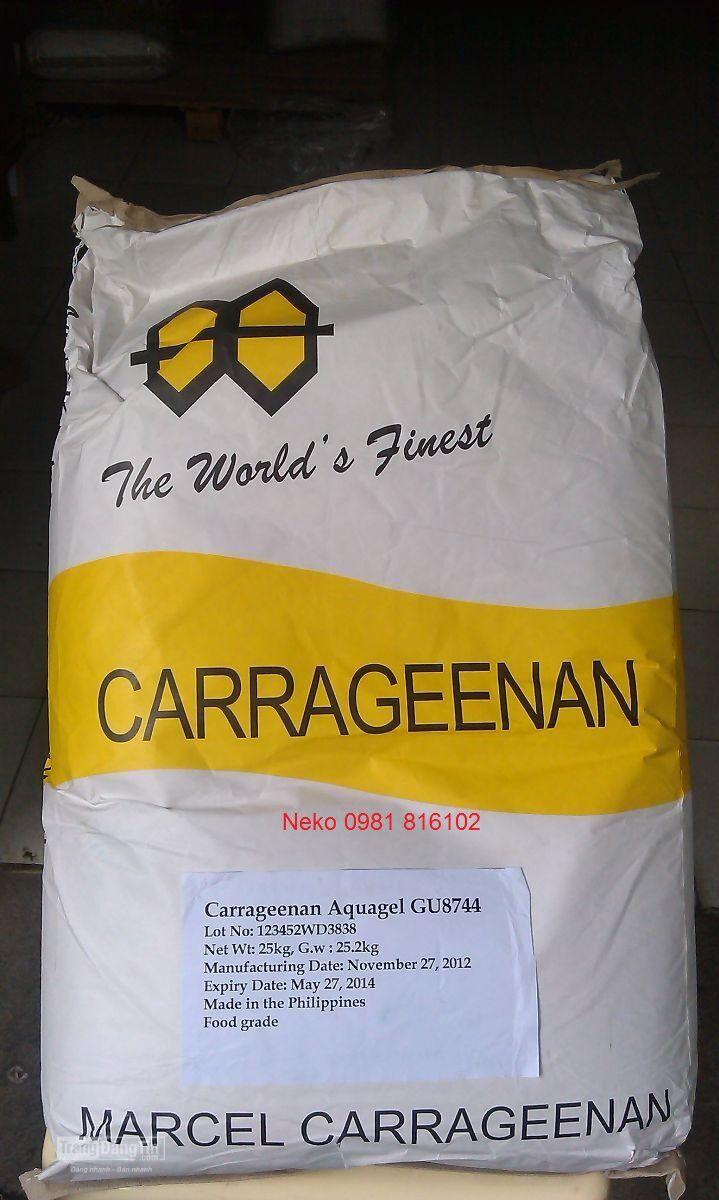 Bột rau câu Carrageeenan được sử dụng trong chế biến các sản phẩm rau câu, chả giò, cá viên chiên, bò viên, các sản phẩm từ thịt, Surimi v