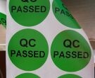 Tem QC, nhãn dán QC, tem kiểm tra chất lượng trong sản xuất